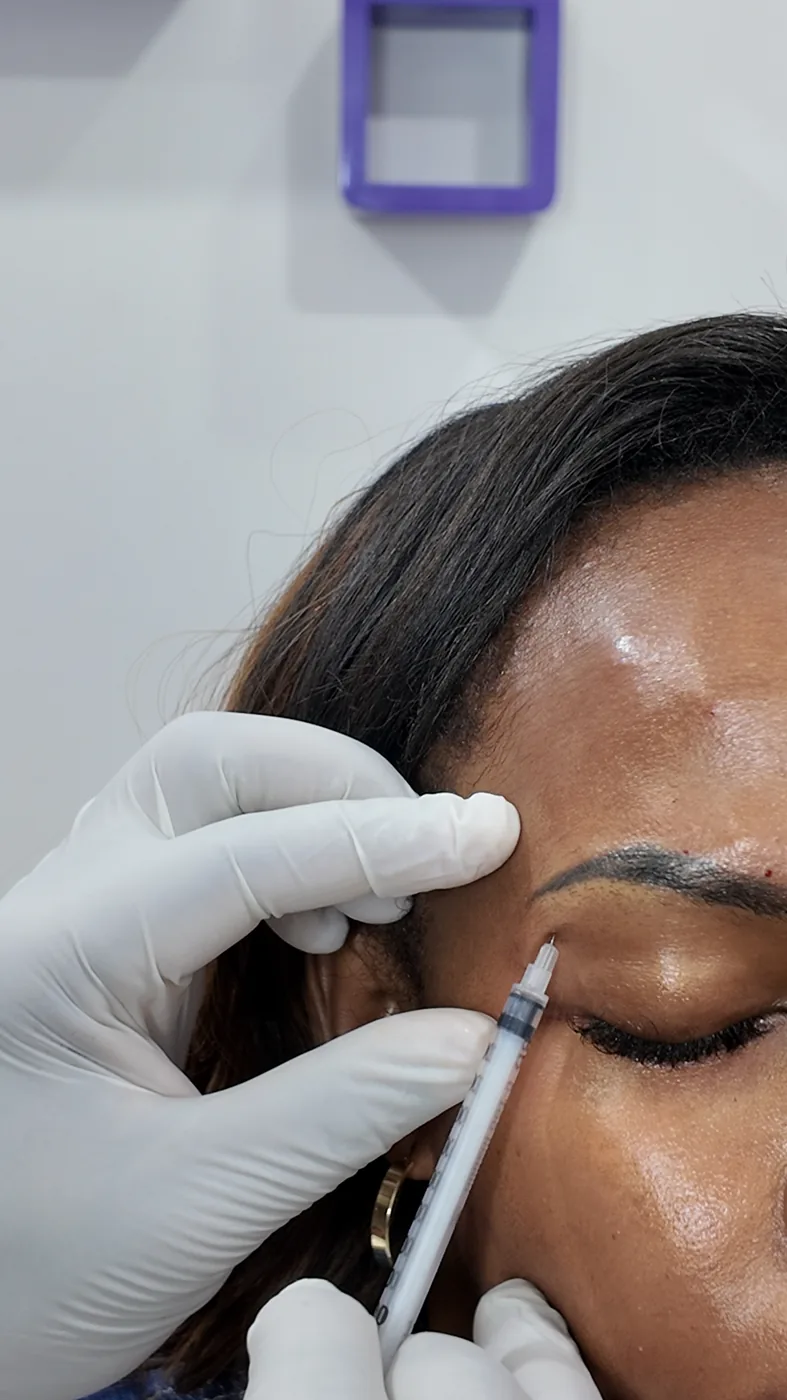 Botox session at Refine Clinic — Precision placement