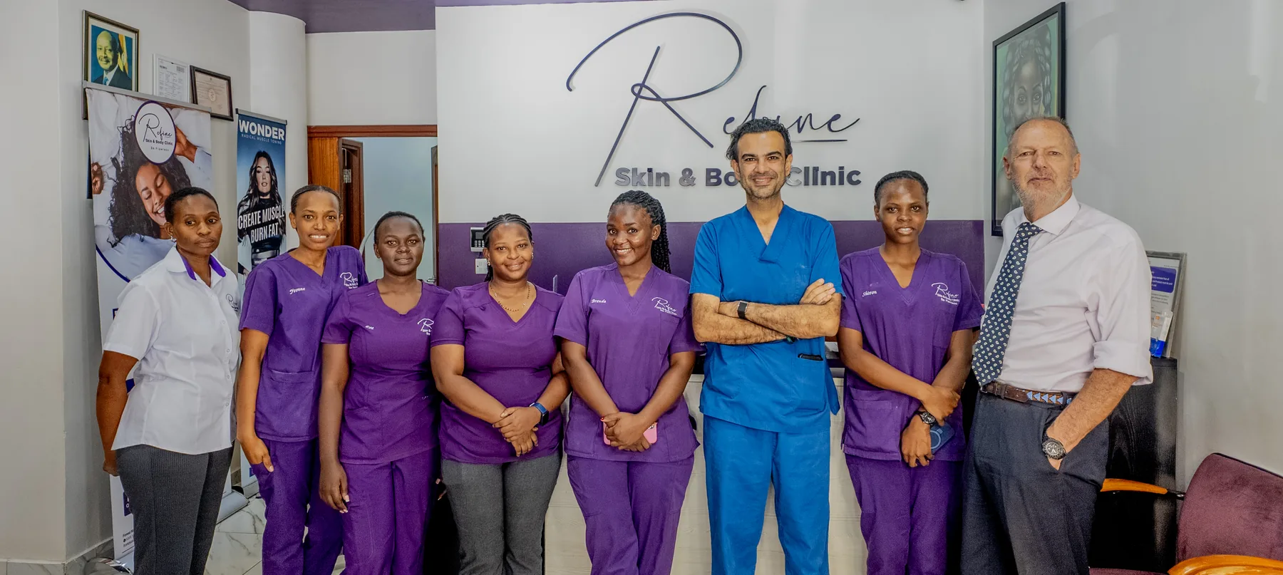 Refine Skin & Body Clinic team at reception